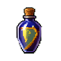 Élixir de Stamina Maudite — sprite pixel art 256×256