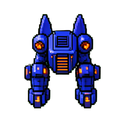 Cyber Hound (16-Bit) - 256x256 pixel art sprite
