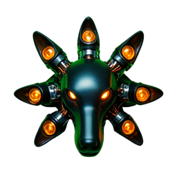 Chien Cyber (Cinématique) — sprite pixel art 256×256