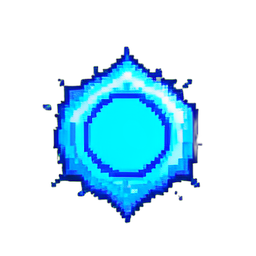 Barrera de Escudo Cibernético — sprite pixel art 256×256