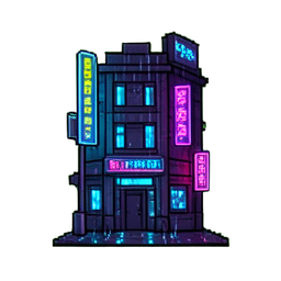 赛博义体修理店 — 256×256 像素游戏素材