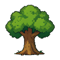 Cypress Tree — 256×256 pixel art sprite