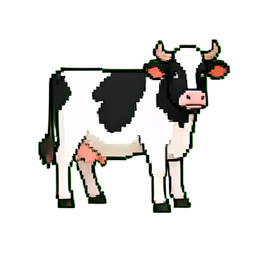 Vaca — sprite pixel art 256×256