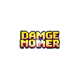 Damage Number Pop — 256×256 pixel art sprite