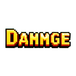 Damage Number — 256×256 pixel art sprite