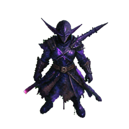 Dark Elf Rogue (Atmospheric) - 256x256 pixel art sprite