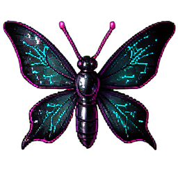 Dark Fairy (Cyberpunk) - 256x256 pixel art sprite