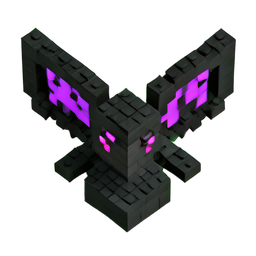 어둠의 요정 (Voxel) — 256×256 픽셀 아트 스프라이트