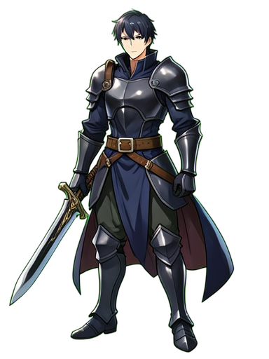 Dark Knight Cursed Blade — 384×512 pixel art sprite