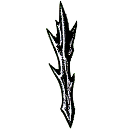 Báculo Negro (1-Bit) — sprite pixel art 256×256