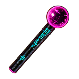 Dark Staff (Cyberpunk) — 256×256 pixel art sprite