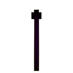 Dunkler Stab (Low-Res) — 256×256 Pixel-Art-Sprite