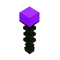 Dark Staff (Voxel) - 256x256 pixel art sprite