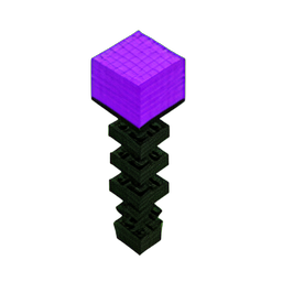 어두운 지팡이 (Voxel) — 256×256 픽셀 아트 스프라이트