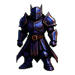 Templario oscuro — sprite pixel art 256×256