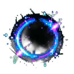 Effet de vide sombre — sprite pixel art 256×256