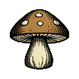 Madeira de Cogumelo Remendado — sprite pixel art 256×256