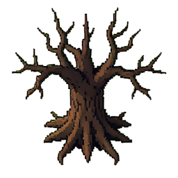 Árvore morta (16-bit) — sprite pixel art 256×256