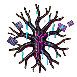 Dead Tree (Cyberpunk) - 256x256 pixel art sprite