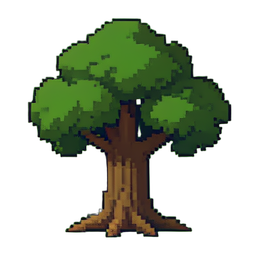 Árbol muerto espeluznante — sprite pixel art 256×256