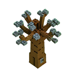 Dead Tree (Voxel) - 256x256 pixel art sprite