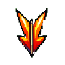 Debuff Arrow Down - 256x256 pixel art sprite