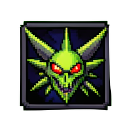 Icono de petrificación de debuff — sprite pixel art 256×256