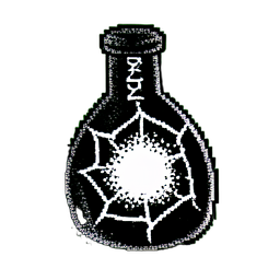 Defense Potion (1-Bit) - 256x256 pixel art sprite
