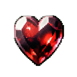 Pedra del corazón demoníaco — sprite pixel art 256×256