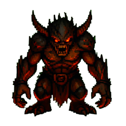 Maître des tâches démoniaques — sprite pixel art 256×256