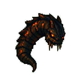 Excavateur de ver de démon — sprite pixel art 256×256