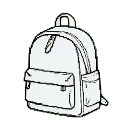 Denim Backpack — 256×256 pixel art sprite
