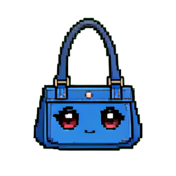 Bolsa de mensajero de mezclilla — sprite pixel art 256×256