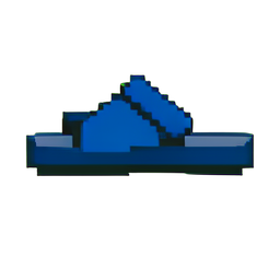 Denim-Sandalen — 256×256 Pixel-Art-Sprite