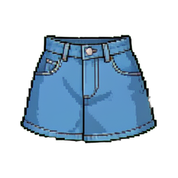 Denim Skirt Mini — 256×256 pixel art sprite