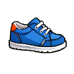 Baskets en Denim — sprite pixel art 256×256