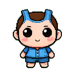 Denim-Tanktop — 256×256 Pixel-Art-Sprite