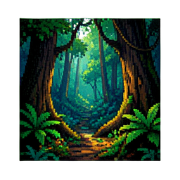 Dense Jungle - 256x256 pixel art sprite