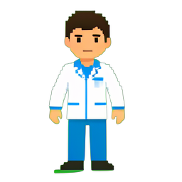 Dentista — sprite pixel art 256×256
