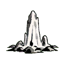 Wüstengeyser — 256×256 Pixel-Art-Sprite