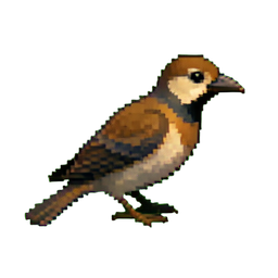 砂漠の鳥の巣 — 256×256 ピクセルアートスプライト