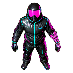 Nómada del desierto (Cyberpunk) — sprite pixel art 256×256