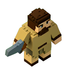 Desert Nomad (Voxel) - 256x256 pixel art sprite