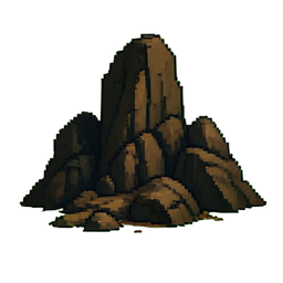 Grupo de rocas del desierto — sprite pixel art 256×256