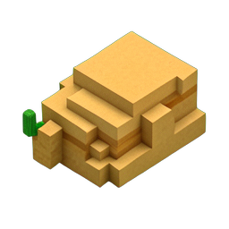 Desert Rock (Voxel) - 256x256 pixel art sprite