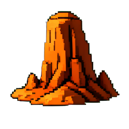 Wüstenfels — 256×256 Pixel-Art-Sprite