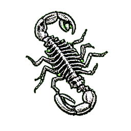 Desert Scorpion (1-Bit) - 256x256 pixel art sprite
