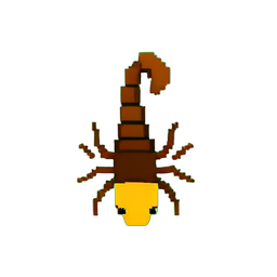 Escorpião do Deserto (Baixa Resolução) — sprite pixel art 256×256