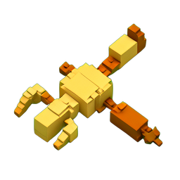 Wüstenskorpion (Voxel) — 256×256 Pixel-Art-Sprite