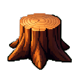 Desert Tree Stump — 256×256 pixel art sprite